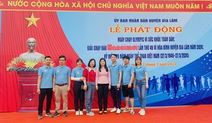 Viện KSND huyện Gia Lâm tham gia Lễ phát động Ngày chạy Olympic vì sức...